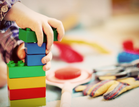 Children in sensory play activity